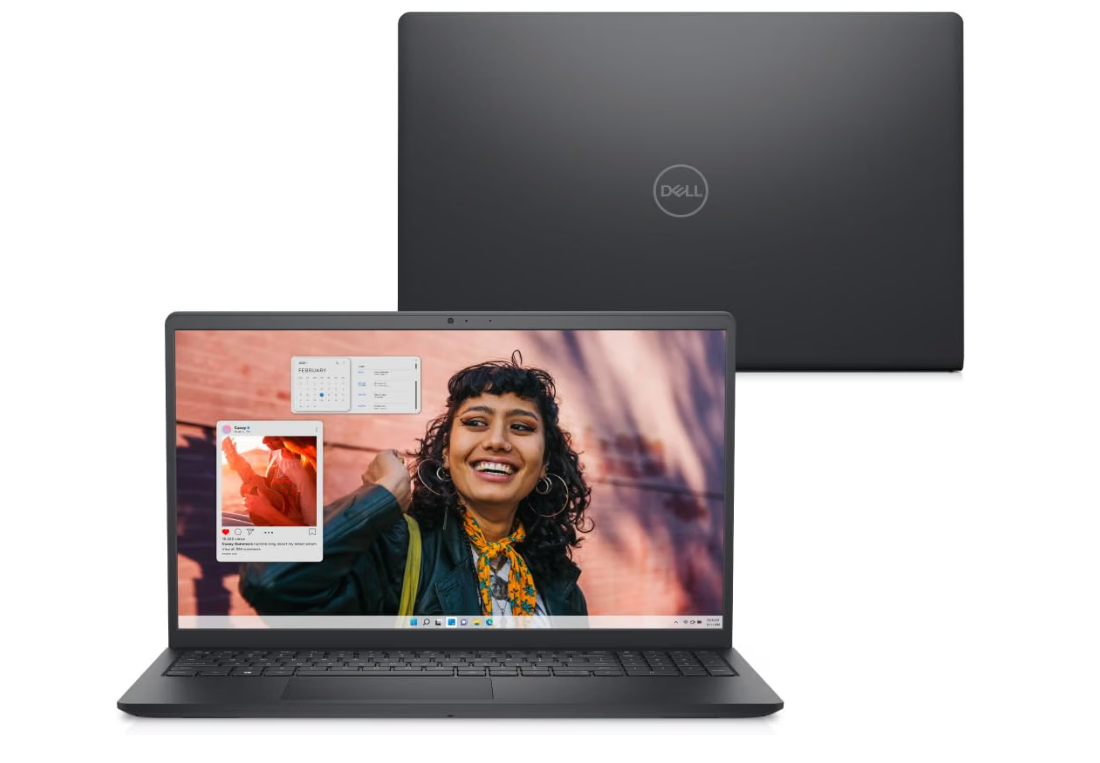 Notebook Dell DC15250 preto corporativo com 16 GB DDR5